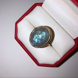 🧜🏼‍♀️RARE! Smokey Labradorite Gold Ring Size 8